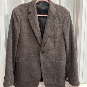 Banana Republic Classic Brown Check Blazer
